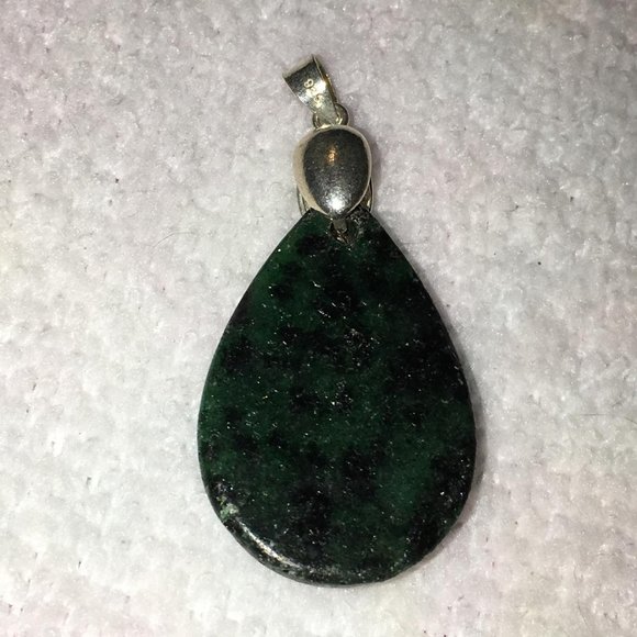 Ruby Zoisite Teardrop Pendant - Picture 2 of 4